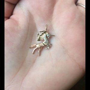 14k Gold Unicorn Pendant